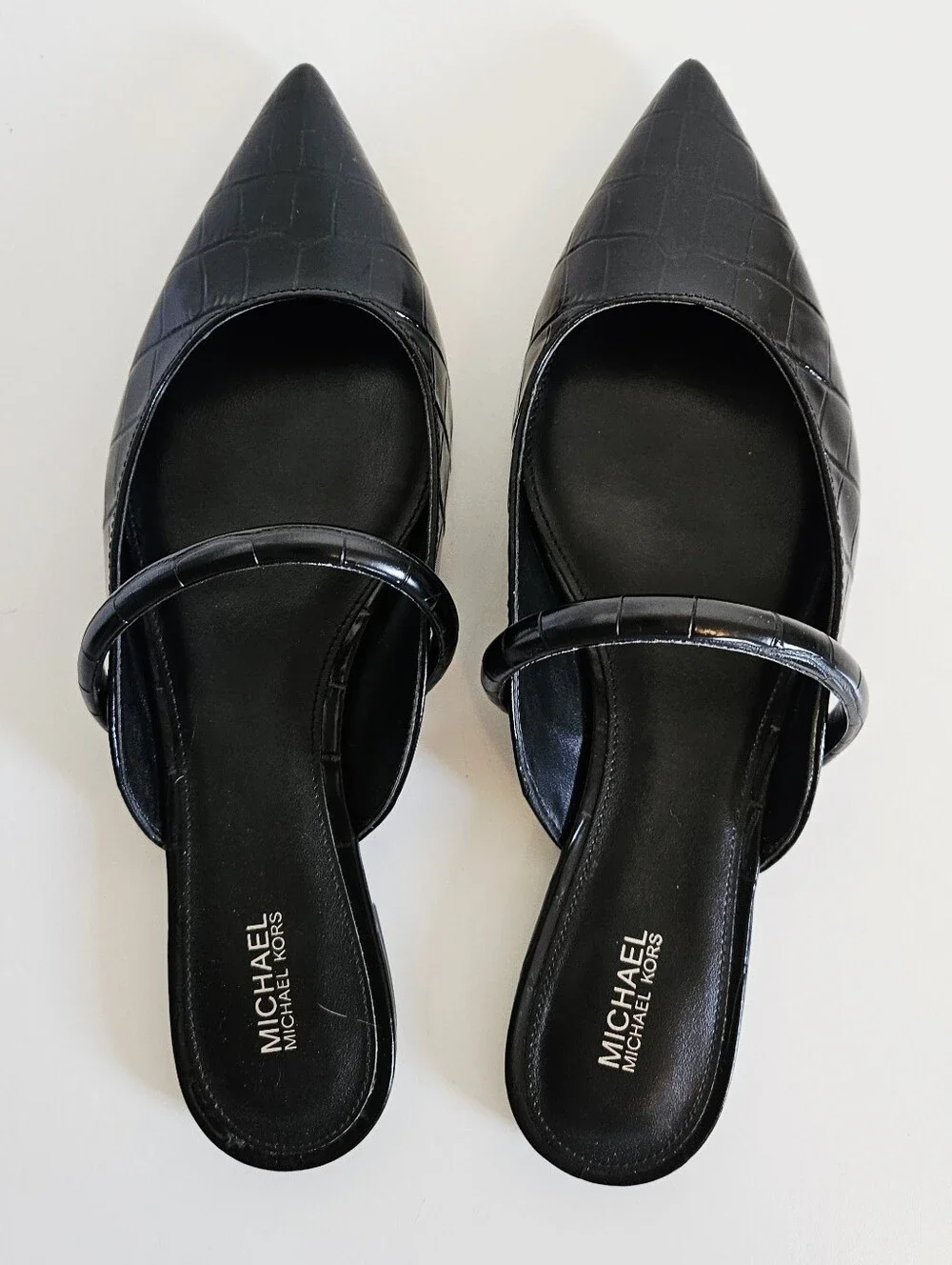 Michael Kors Black Pointed Mary Jane Mule